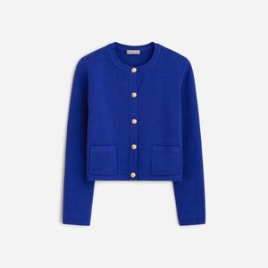 J. Crew EMILIE cardigan sweater lady jacket S Small Electric Blue NWT